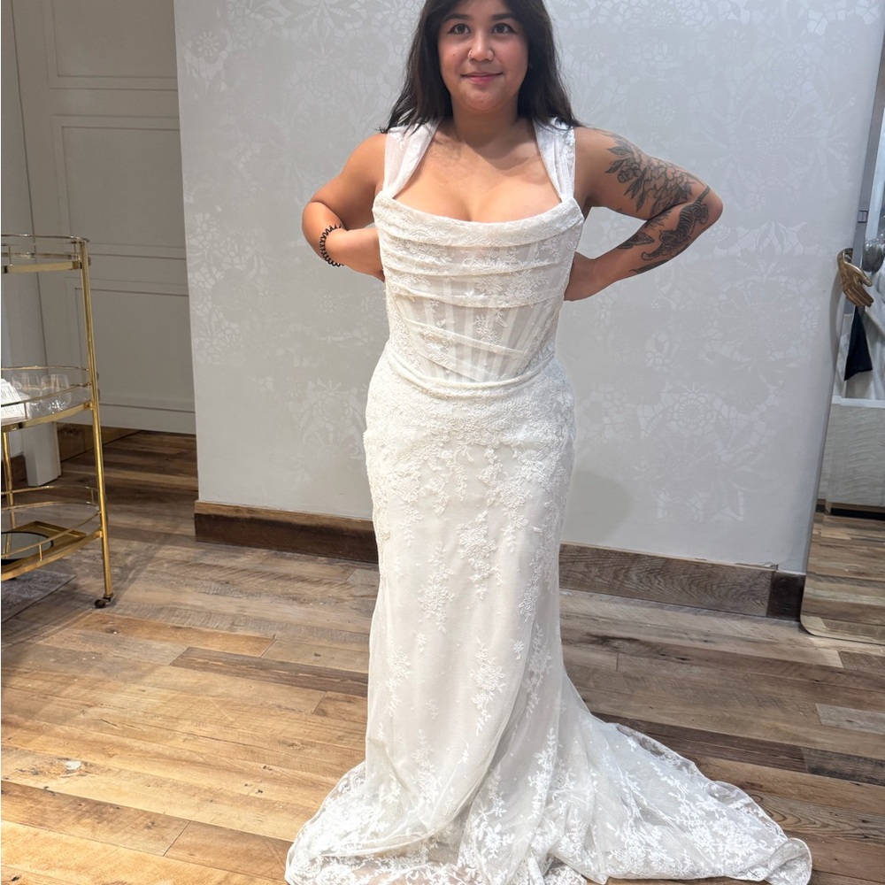 Watters Emilia Strapless Corset Wedding Gown - Picture 3 of 4